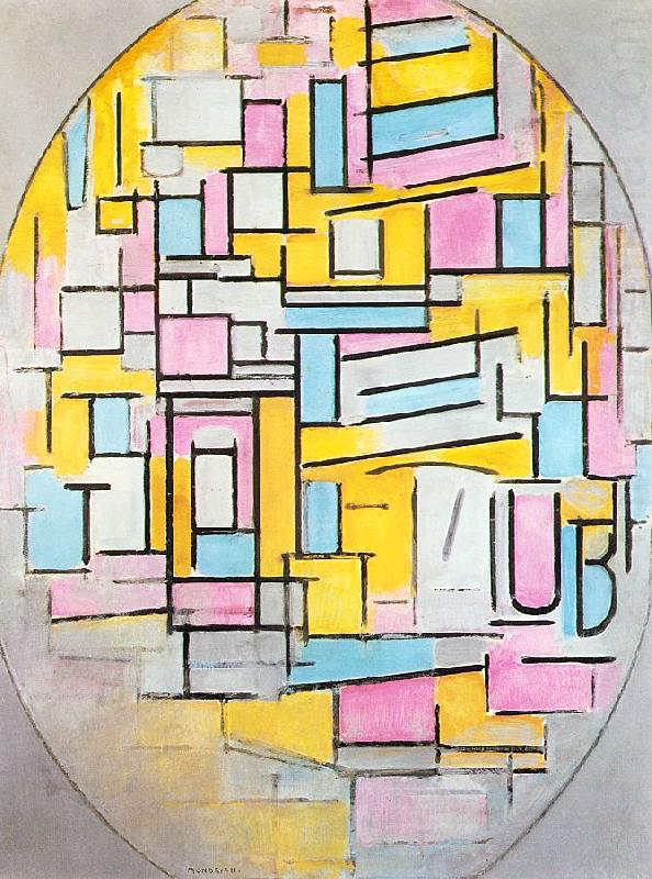 Composition with Oval in Color Planes II, Piet Mondrian